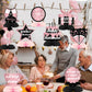 9Pcs Pink Black Happy Retirement Decorations Table Honeycomb Centerpieces Party Supplies Rose Gold Black Retirement Adventure Awaits Sign for Women