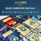 Incredible Dream Kinfire Delve Official Playmat - 12x20’’ Neoprene Game Mat with Stitched Edges - Organize Your Well Deck, Health Tracker,