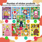 36 Pieces Make-a-face Stickers Pack, Mixed & Matched with 9 Designed Characters(4 of Each) Stickers, Make Your Own Stickers for Kids Teens Party