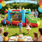 13-in-1 Bounce House Obstacle Course for Kids with Dual Slides, 550W Blower