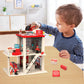 BBtinker Wooden Fire Station Playset, Multicolor 3-Level Pretend Play Dollhouse with Figures, Truck, Helicopter and Accessories, Preschool Learning