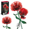 PicassoTiles Red Stem Roses Building 90pc Kit with Magnetic Hold Pieces Creative Flower Construction Toy Hands-On Play Discovery Activity Playset Kids