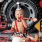 AOQURE Race Car First Birthday Hat - Race Car 1st Decorations,Black And White Checkered Racing Hat,Two Fast Car Birthday Decorations,Fast One Birthday