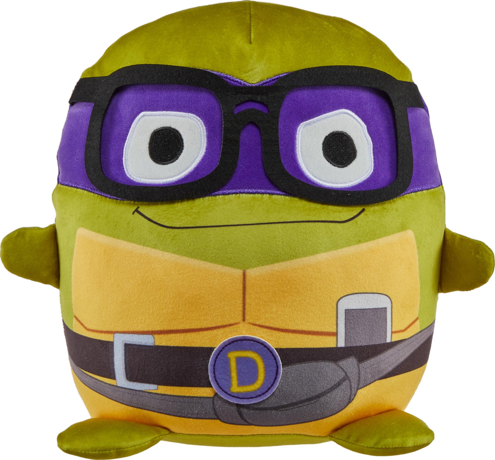 Mattel Teenage Mutant Ninja Turtles: Mutant Mayhem Cuutopia Plush Toy, 10-Inch Donatello Kawaii-Style Soft Figure, Orange Masked Mikey Collectible