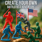 Liberty Imports Army Men Toy Soldiers Playset Bucket - WWII Action Figures with Military Vehicles, Accessories & Flags - Kids Imaginative Battle Toy