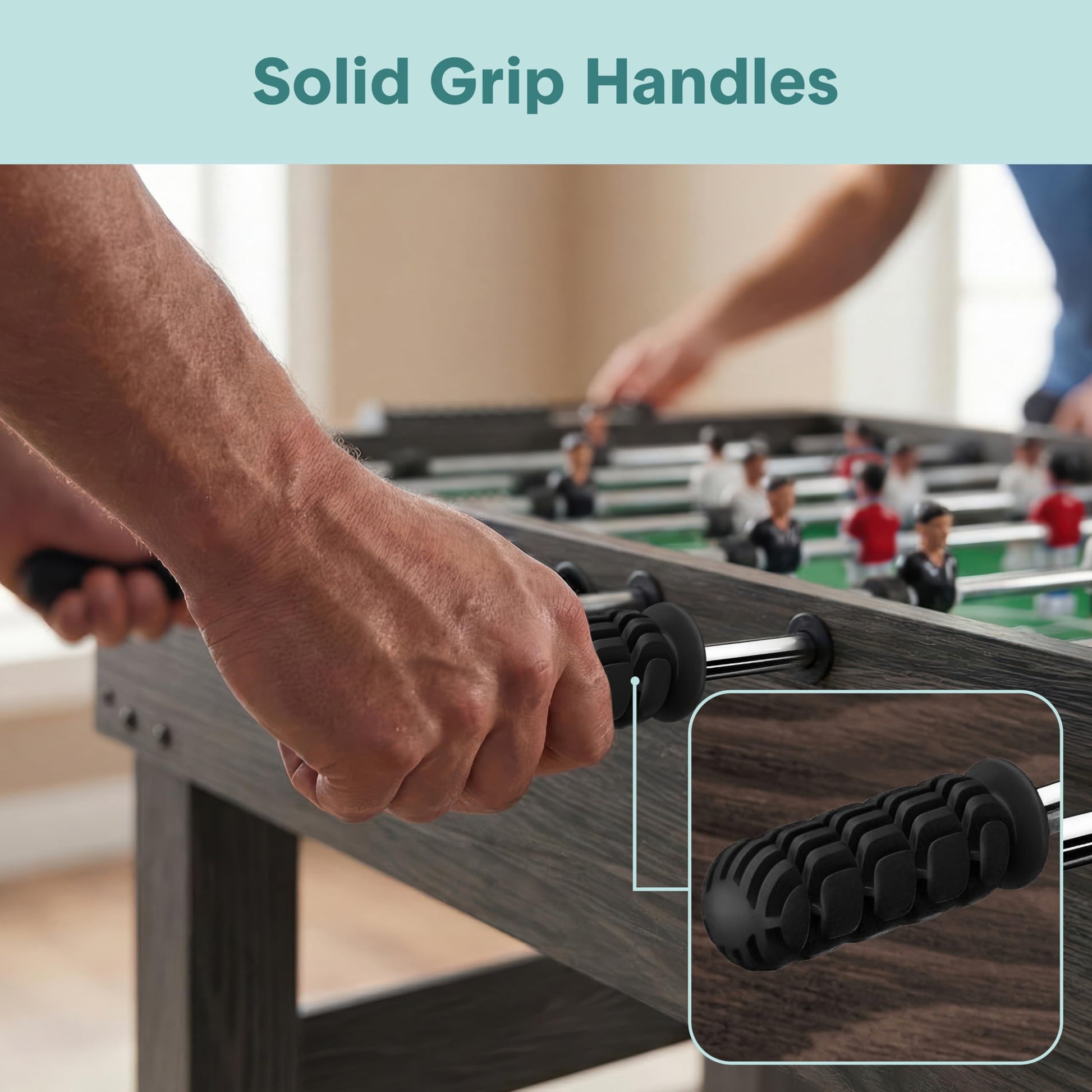 SereneLife Competition Sized Foosball Table, Full Size 48in Portable Soccer with Ball for Home, Arcade Game Room, Board Game for Indoor or Outdoor
