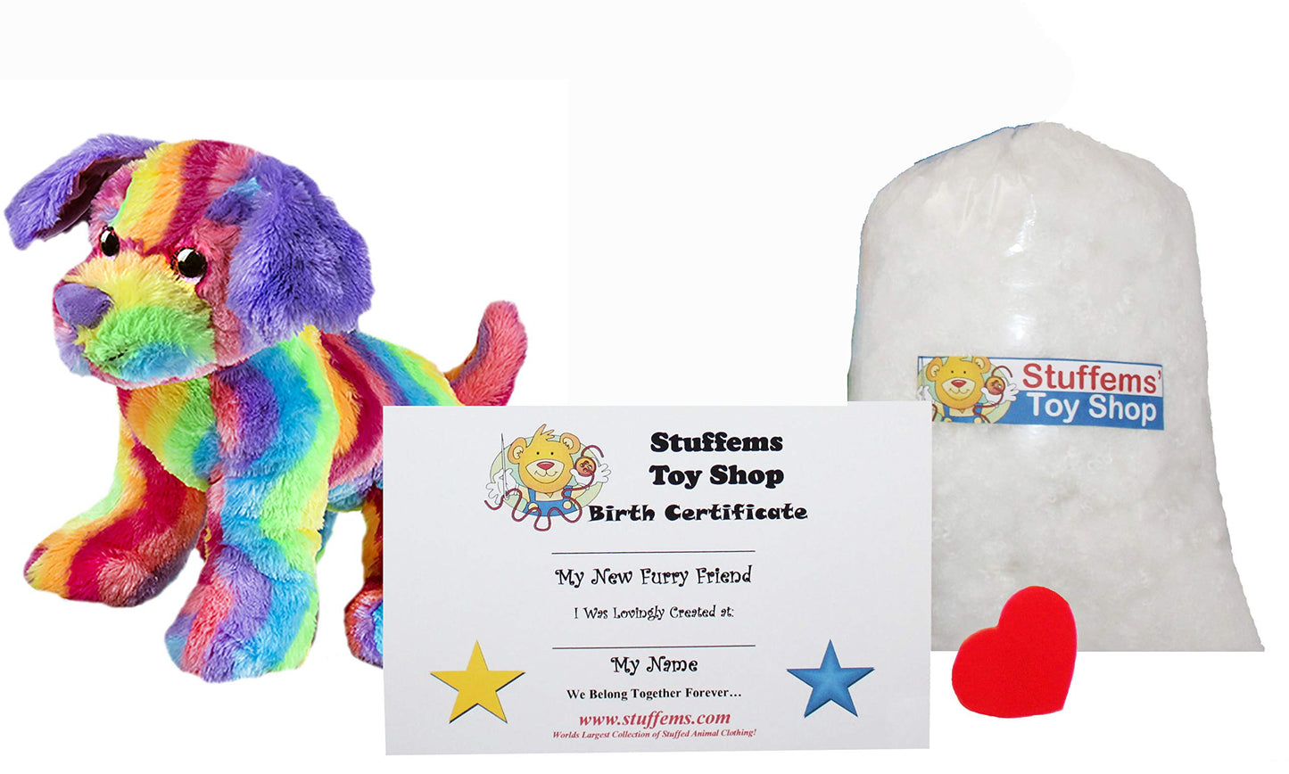 Stuffems Toy Shop Make Your Own Stuffed Animal Mini 8 Inch Candy the Dog Kit - No Sewing Required!
