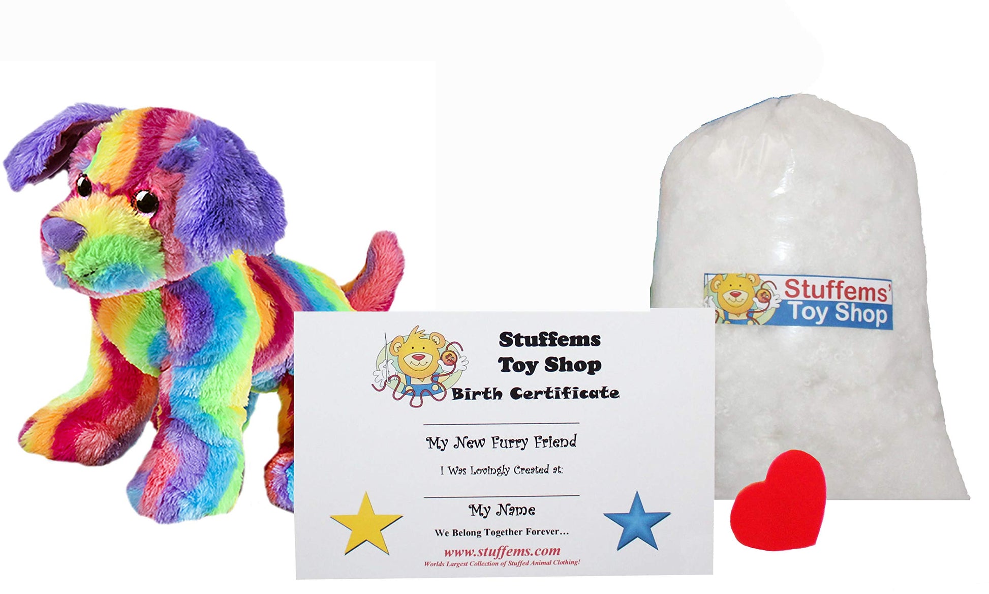 Stuffems Toy Shop Make Your Own Stuffed Animal Mini 8 Inch Candy the Dog Kit - No Sewing Required!