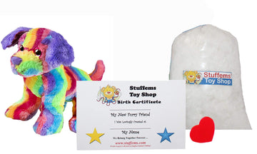 Stuffems Toy Shop Make Your Own Stuffed Animal Mini 8 Inch Candy the Dog Kit - No Sewing Required!