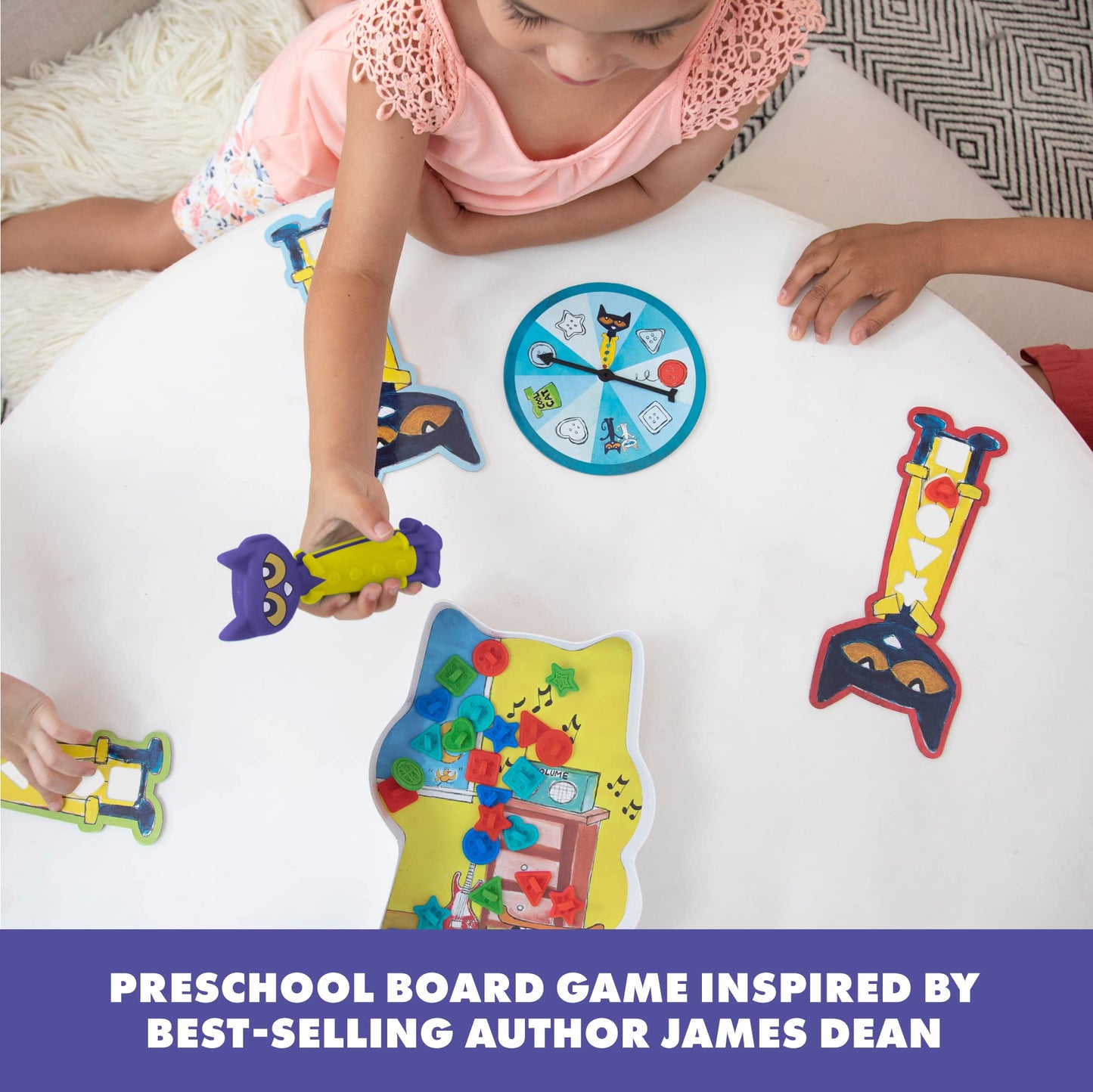Educational Insights Pete The Cat I Love My Buttons Game - Shape Matching Games for Toddlers 3-5, Turn-Taking Kids Games, Toddler Fine Motor Skills