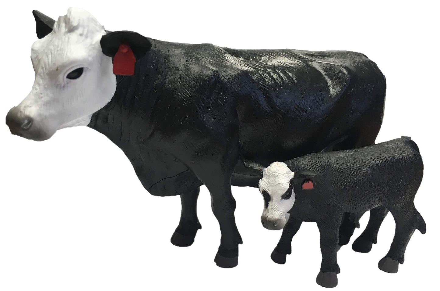 Little Buster Toys Black and White Faced Cow and Black Baldy Calf Pair - 1/16th Scale