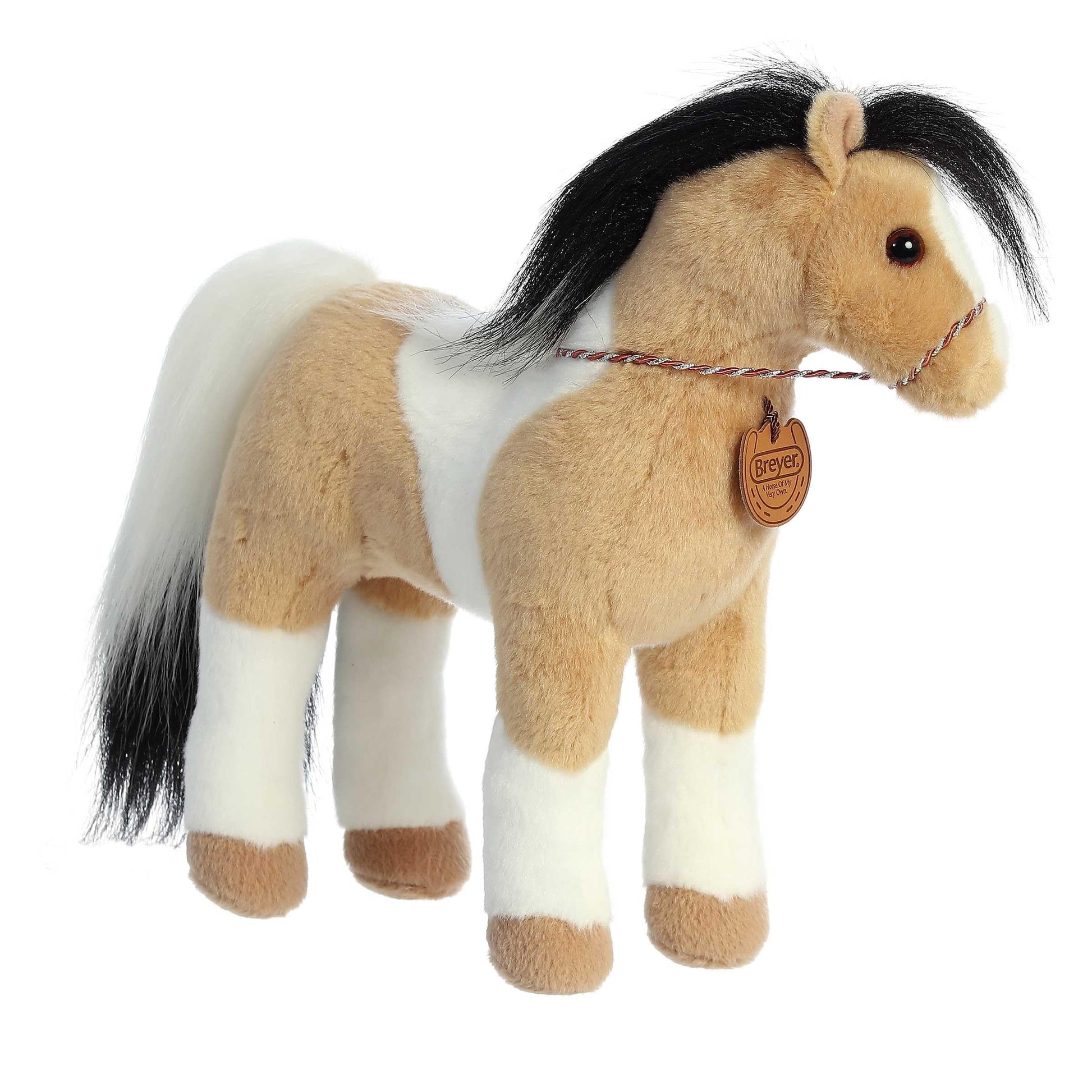 Aurora® Exquisite Breyer® Showstoppers Pinto Horse Stuffed Animal - Realistic Detailing for Imaginative Play - Perfect for Kids, Adults, and Any Horse