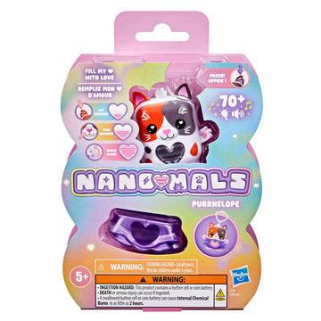 Nano-MALS Purrnelope The Calico Kitty, Electronic Pet Cat, 70+ Responses, Interactive Fidget Toys for Girls & Boys Ages 5+