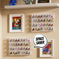 WINKINE Acrylic Display Bitty Protector Case Compatible with Funko Bitty Pop, Clear 32 Slots Figure Display Shelf for Countertop & Wall-mount, Mini