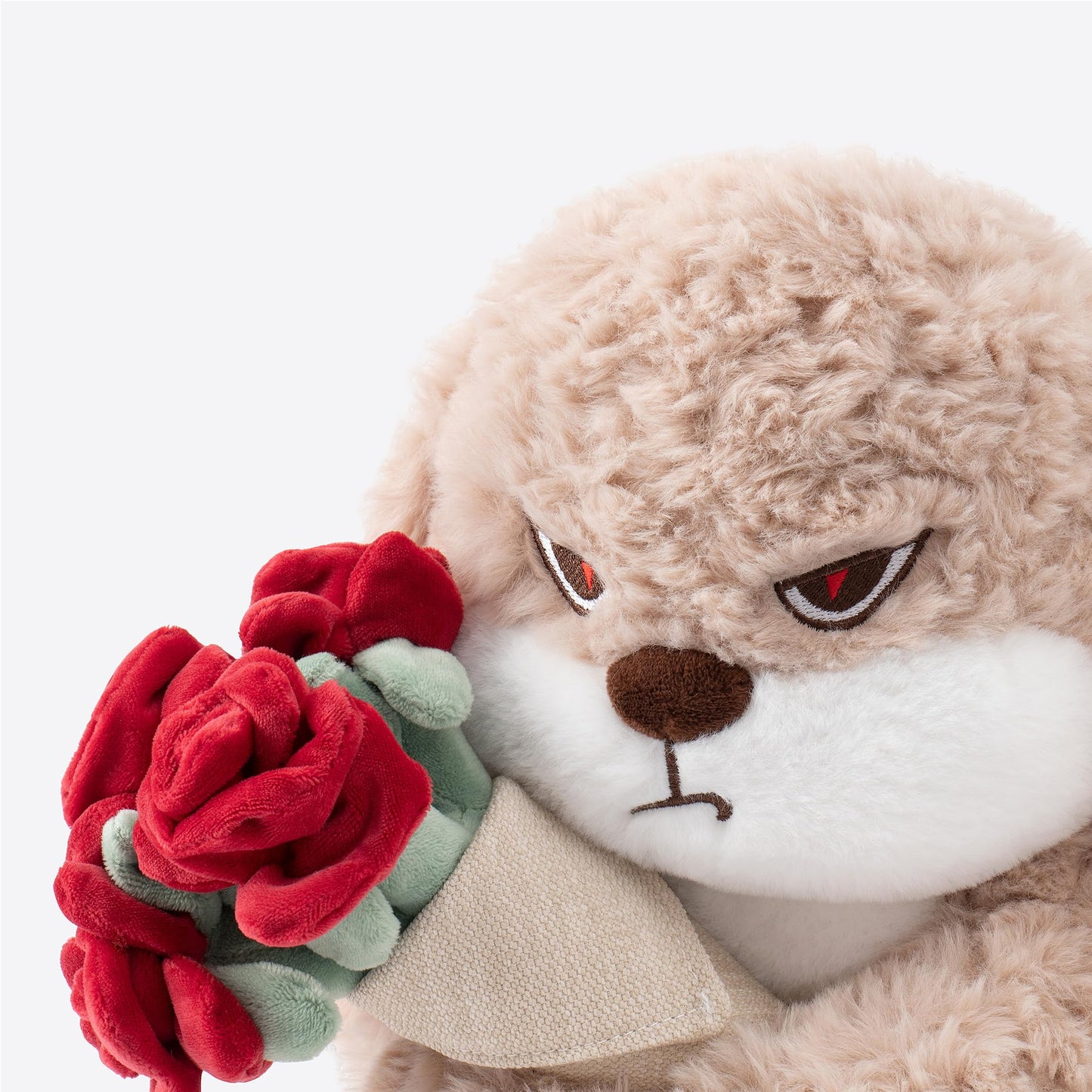 11.4" Adorable Bunny Plush Stuffed Animal - Hugging Rose Bouquet, Ultra-Soft Cuddly Toy, for Girls, Kids, Valentine's Day (Brown/Red)-A Surprise That
