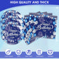 41 PCS Blue Birthday Decorations Blue and Silver Theme Tableware Sets Included Navy Blue Party Plates and Napkins Tablecloth for Men Women Birthdays