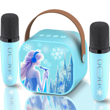 Frozen Toys for Girls Mini Karaoke Machine for Kids Princess Toys 3 4 5 6 7 8 9 10 Year Old Girl Birthday Gifts Kids Toys Toddler Wireless Microphones