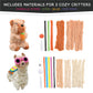 WeVeel Cozy Craftworks Chenille Stem Craft Kit for Adults - Capybara and Llama - Relaxing DIY Arts & Crafts Kit with All Supplies