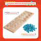 Mancala Board Game - 2-Person Strategy Game for Kids and Adults with Folding Wood Board and 48 Mancala Stones by Hey! Play!