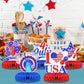 9 Pieces 4th of July Honeycomb Centerpieces - Red Blue Patriotic Independence Day Table Decorations for USA Party, Memorial Day, Veterans Day, July