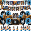 Attack Anime Theme Party Supplies - Birthday Banner, Cake Topper, Latex Balloons