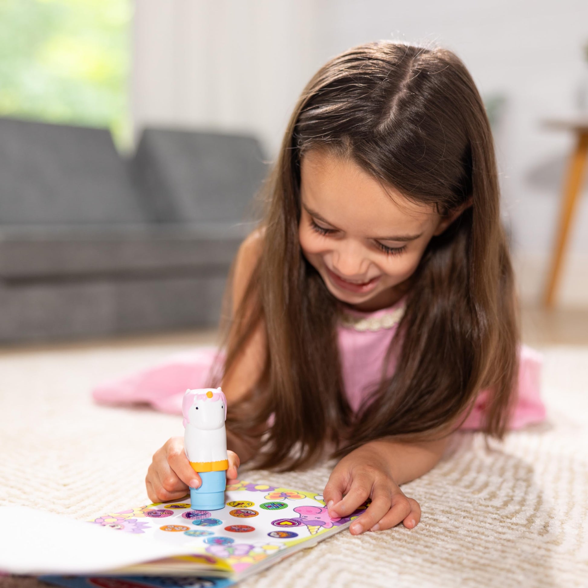 Melissa & Doug Sticker Wow!™ Unicorn Bundle: Sticker Stamper, 24-Page Activity Pad, 600 Total Stickers, Arts and Crafts Fidget Toy Collectible