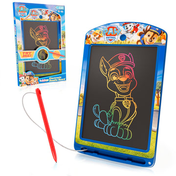 Lollipop - Paw Patrol Rainbow Electronic Doodle Board +3 - Colorful LCD Writing Tablet with Stylus & Push Button, Travel Drawing Pad for Kids