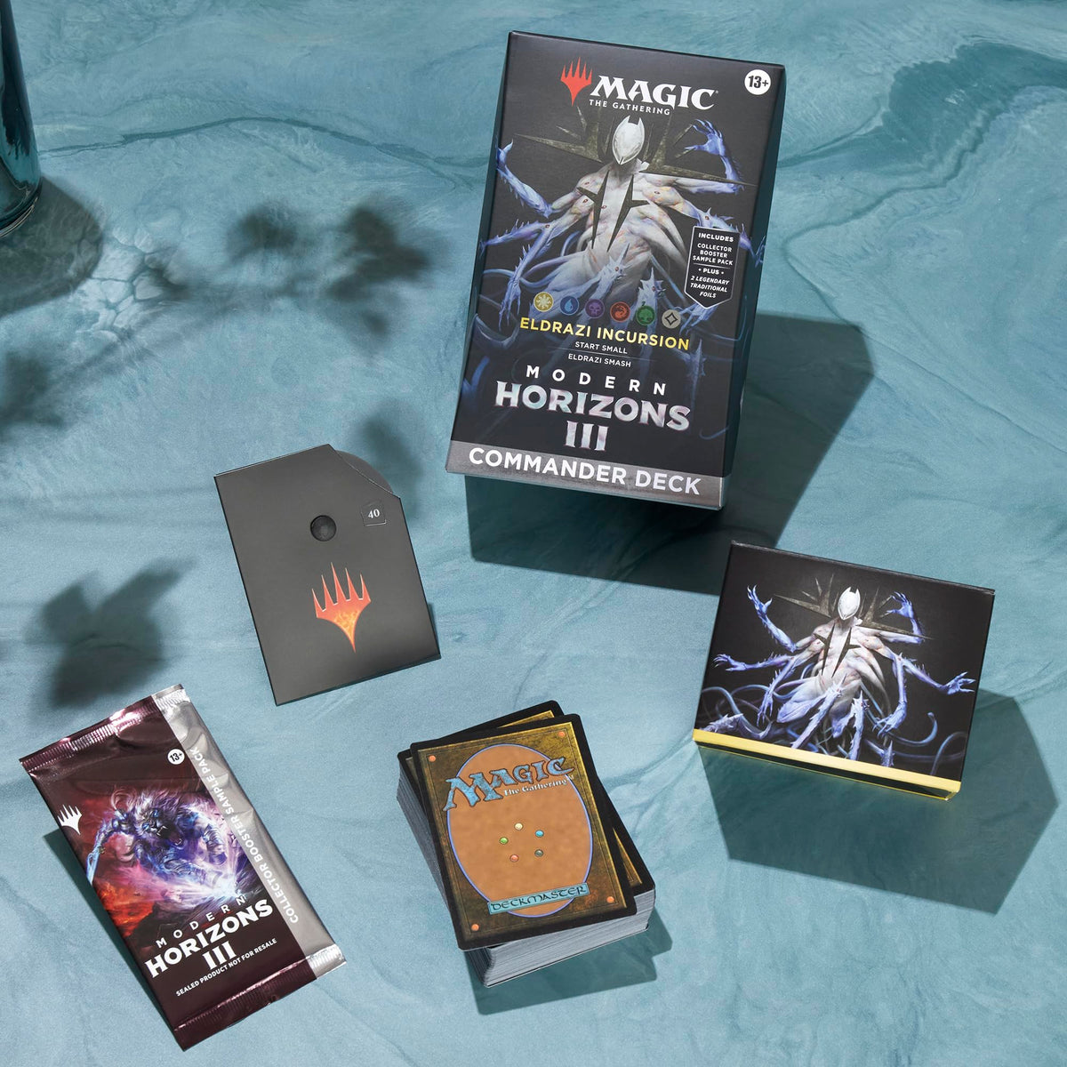 Magic: The Gathering Modern Horizons 3 Commander Deck - Eldrazi Incursion (100-Card Deck, 2-Card Collector Booster Sample Pack + Accessories)