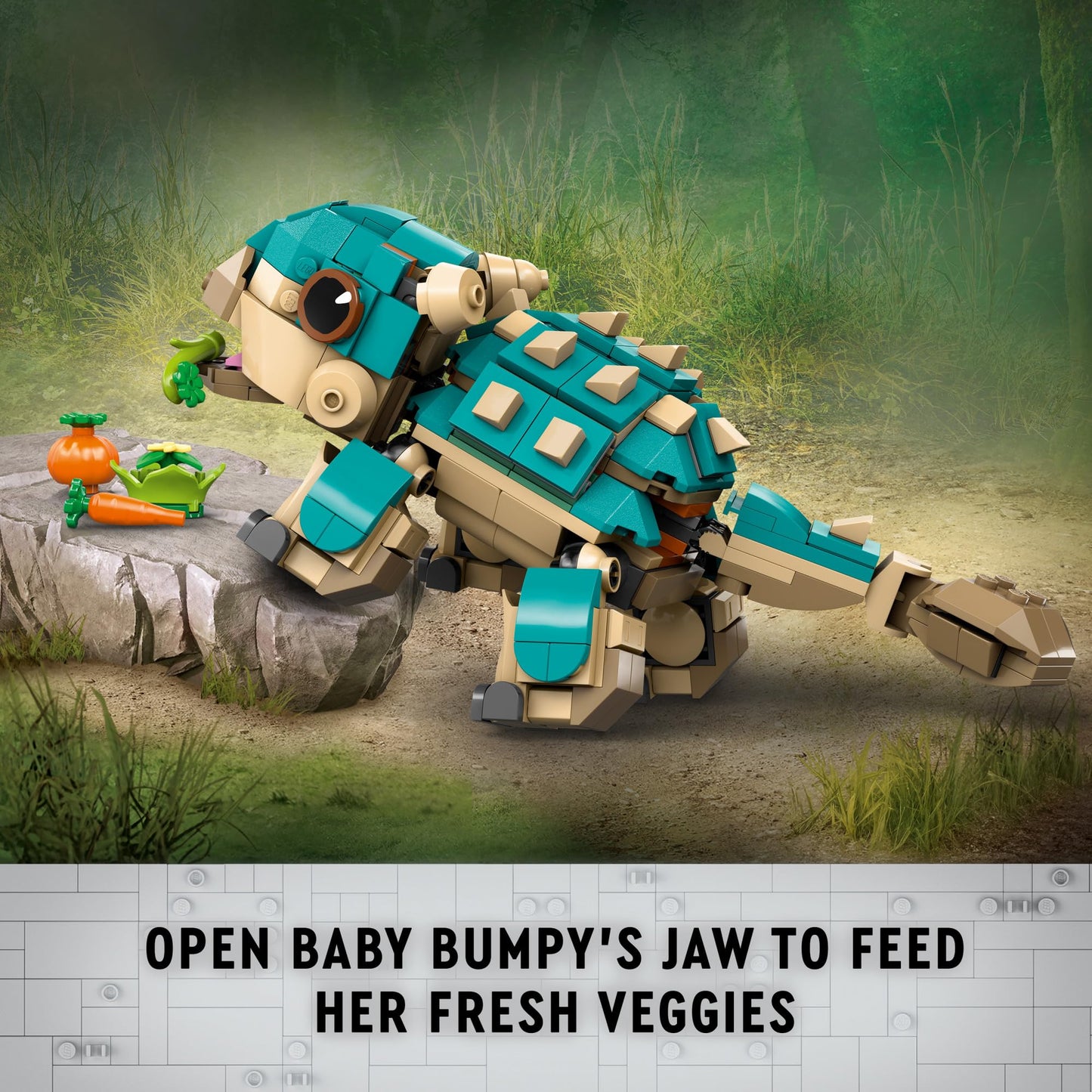 LEGO Jurassic World Baby Bumpy: Ankylosaurus Dinosaur Toy for Camp Cretaceous Fans and Kids Aged 7 Plus, Fun Build-a-Dinosaur Jurassic Park Toy