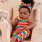 HOOMAI Lifelike Reborn Baby Dolls with Soft Body African American Realistic Girl Doll 22.8 Inch Best Birthday Gift Set
