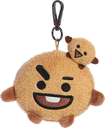 Aurora Lovable BT21 SHOOKY Clip-On Stuffed Doll - Collectible Fun - Delightful Cuteness - Brown 4 Inches