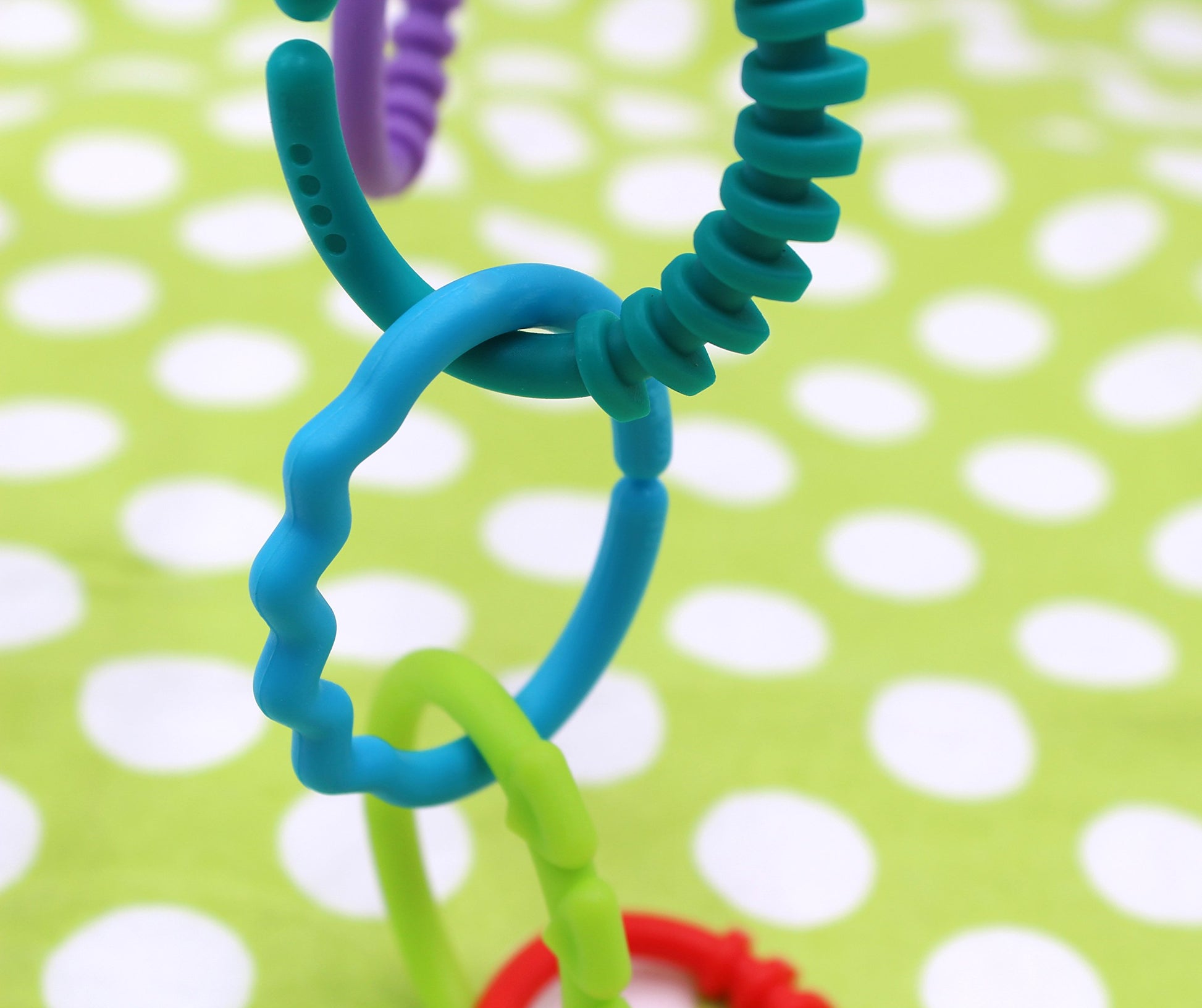 24 Pack Baby Teether Rings Links Toys Colorful Round Connecting Ring for Rattle Strollers Car Seat Travel Toys - Suit for Baby, Infant, Newborn