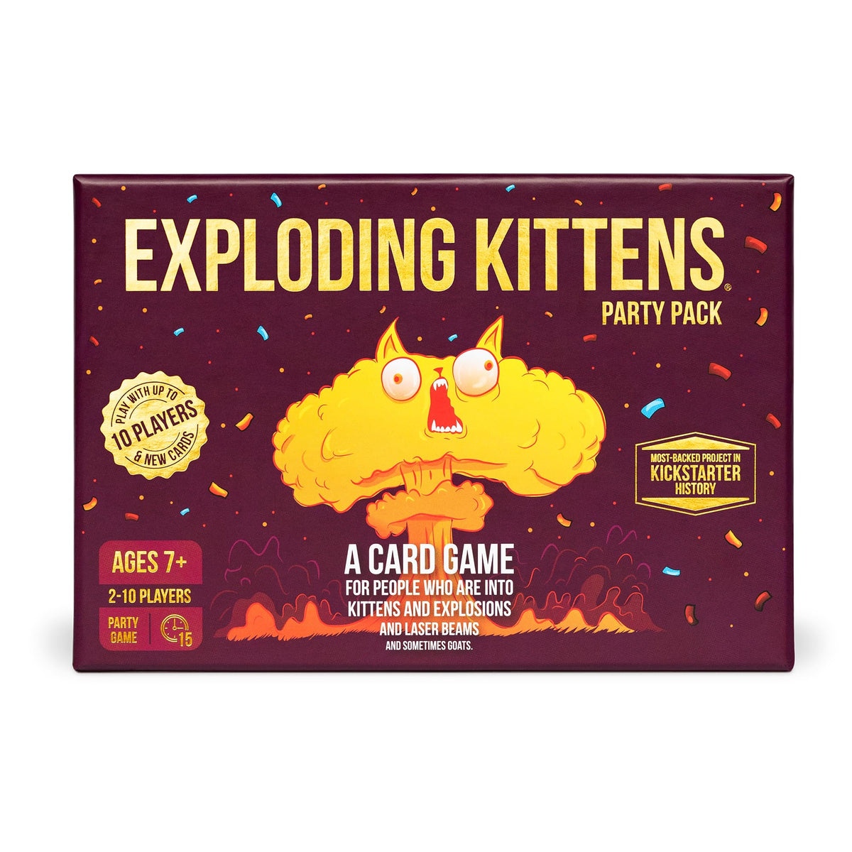 Exploding Kittens Party Pack, 2-10 Players, Ages 7+ Card Game