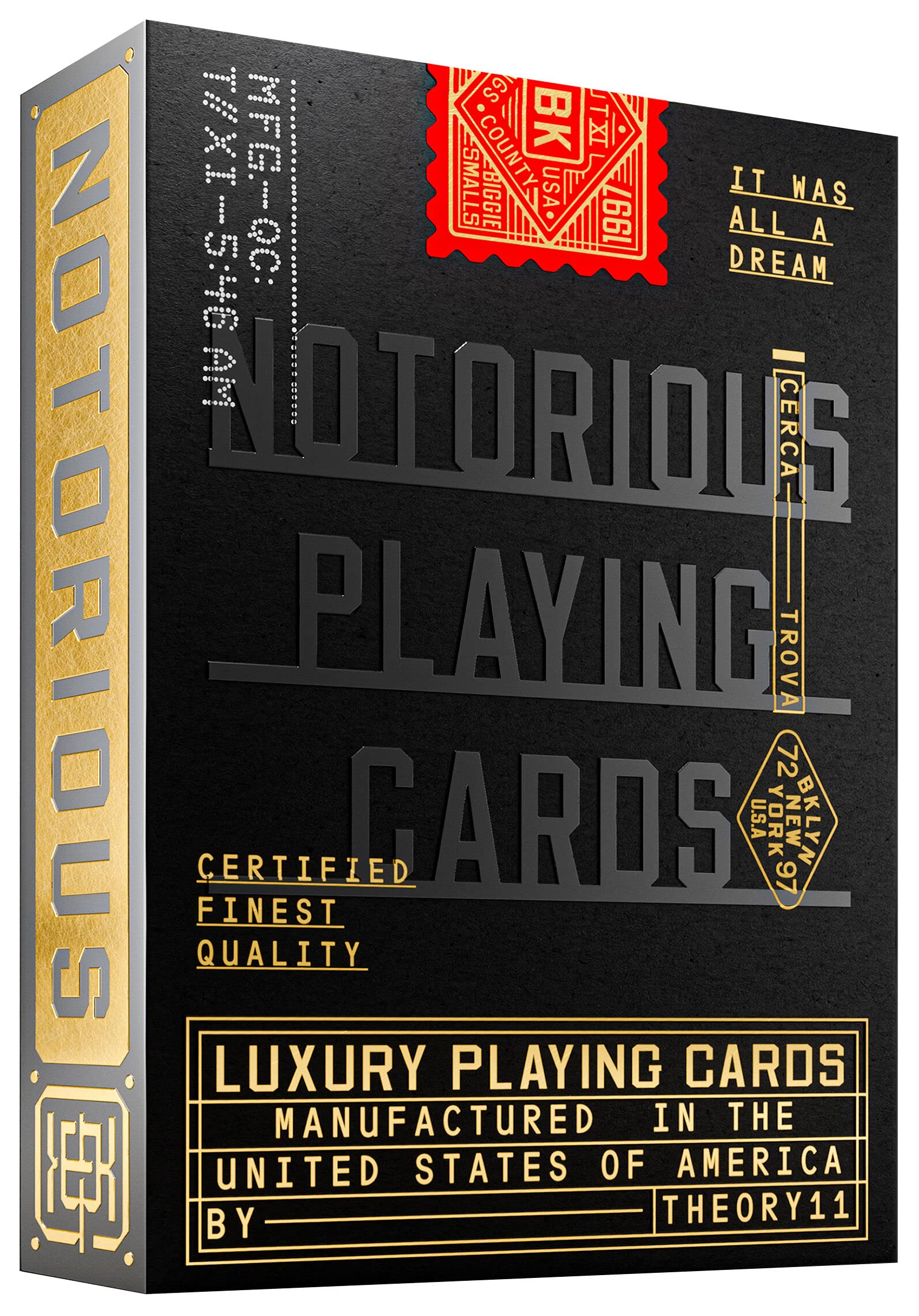 theory11 Notorious B.I.G. Luxury Playing Cards, Poker Size Standard Index, Foil Playing Cards