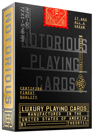 theory11 Notorious B.I.G. Luxury Playing Cards, Poker Size Standard Index, Foil Playing Cards