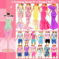 BARWA 116 Pack Doll Clothes and Accessories 5 Wedding Gown Dresses 9 Fashion Dresses Slip Dress 3 Tops 3 Pants 2 Swimsuits Bikini 16 Shoes 15 Hangers
