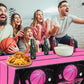 CMUSKO Basketball Tablecloth, 3Pcs Pink Basketball Birthday Decorations Plastic Table Cover, Pink Basketball Girls Table Cloths for Basketball Sports
