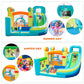 WelandFun Inflatable Water Slide Park for Kids Backyard, Inflatable Bounce House with Air Blower - Bouncy Castle with Climbing Wall, Jumping, Water