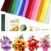 660 PCS Pipe Cleaner Flower Kit, 16 Colors Thick Chenille Stems Pipe Cleaner Bulk, Pipe Cleaners Craft Supplies with Viedo Instruction, Floral Wires