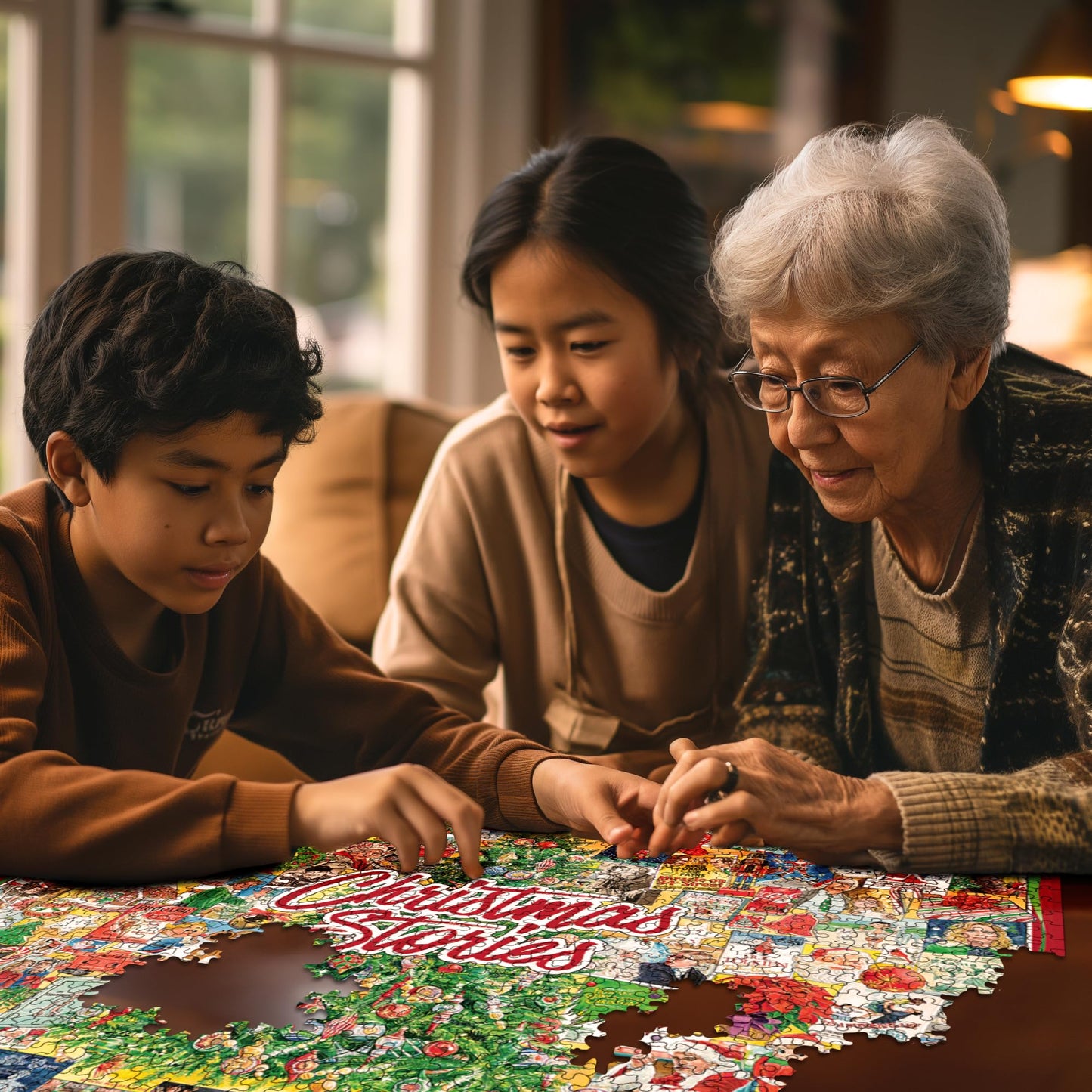 White Mountain 1000 Piece Jigsaw Puzzle Winter Holiday, Christmas Stories