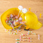 JOYIN 24 Pcs Toy Construction Hard Hats, Soft Plastic Yellow Kids Party Hat, Birthday for Construction Birthday Party, Children’s Engineer,Building