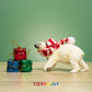 Toymany 6PCS Polar Bear Figurines Toy with Polar Bear Cub, 2-4" Realistic Plastic Arctic Animals Figures Family Set for Christmas Educational Toys