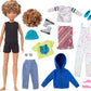 Creatable World Deluxe Character Kit DC-220 Customizable Doll with Blonde Curly Hair, 6 Pieces Doll Clothes, 3 Pairs Shoes and 2 Accessories, Creative