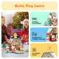 PicassoTiles Magnetic Tiles Gingerbread House Holiday Character Action Figures Santa, Snowman, Deer Winter Theme Construction Kit Magnet Building