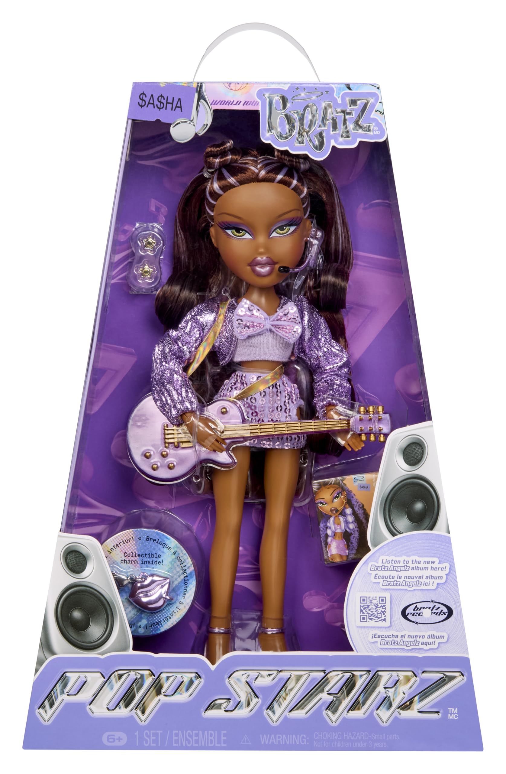 Bratz Pop Starz Sasha Fashion Doll with Accessories and Charm
