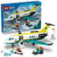 LEGO City Emergency Air Ambulance Airplane Building Toy for Kids - Pretend Play Rescue Airplane Model for Boys & Girls, Ages 6+ - Building Blocks