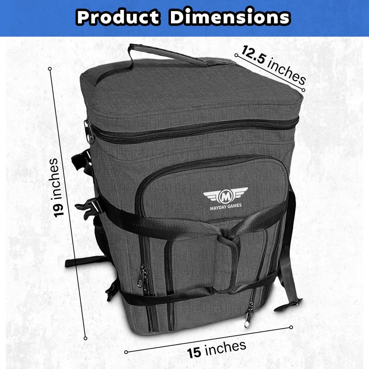 Ultimate Board Game Travel Bag - Durable Storage Case for Up to 10 Games, Water-Resistant, Adjustable Strap & Handles - Perfect for Game Nights