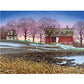 Bits and Pieces 300 Piece Puzzles for Adults Day's End 300 Large Pieces 18" x 24" Jigsaw Puzzles, Fall Winter Farm Landscape, Random Die Cut Pieces No