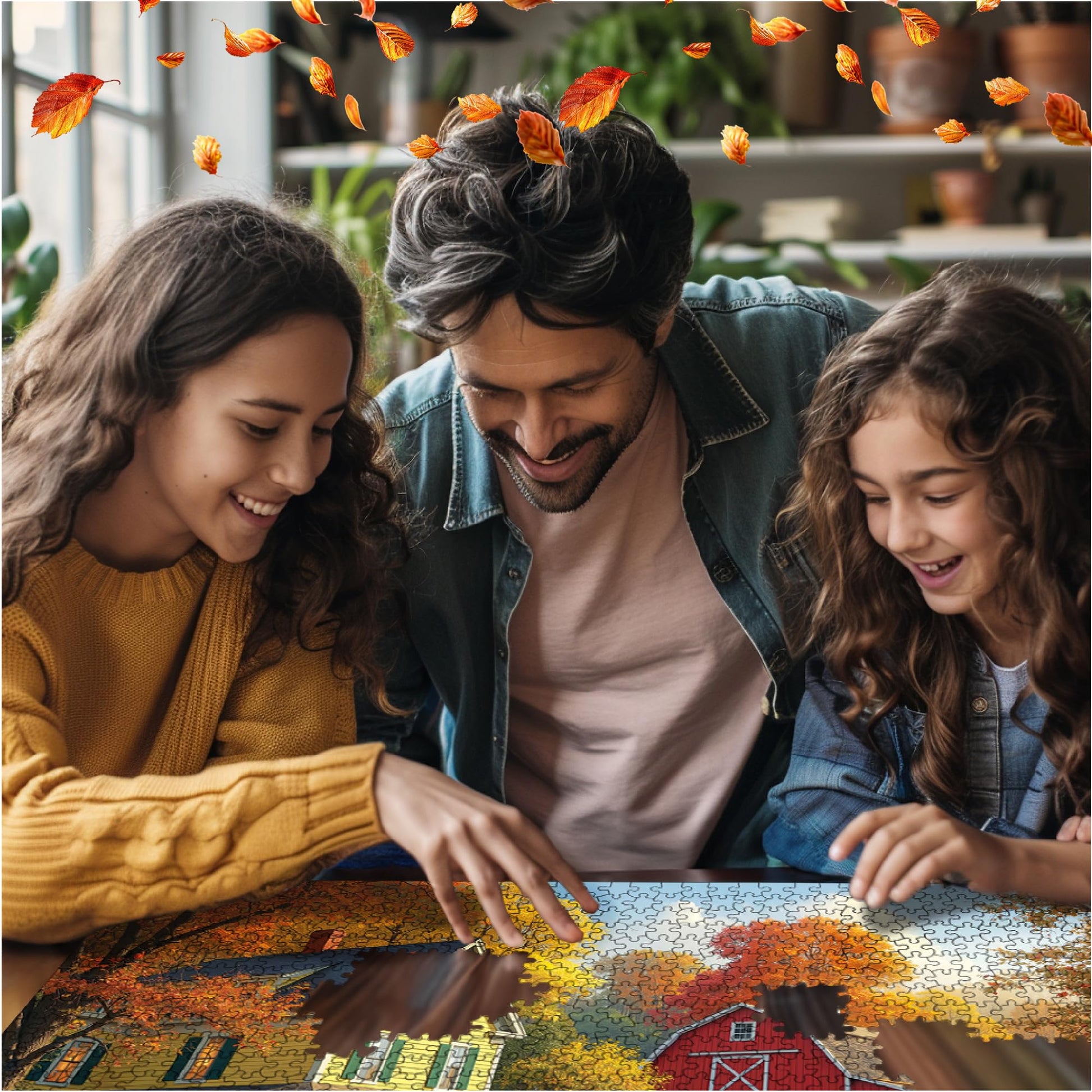 White Mountain 1000 Piece Jigsaw Puzzle Scenic Fall Red, Autumnal Bliss