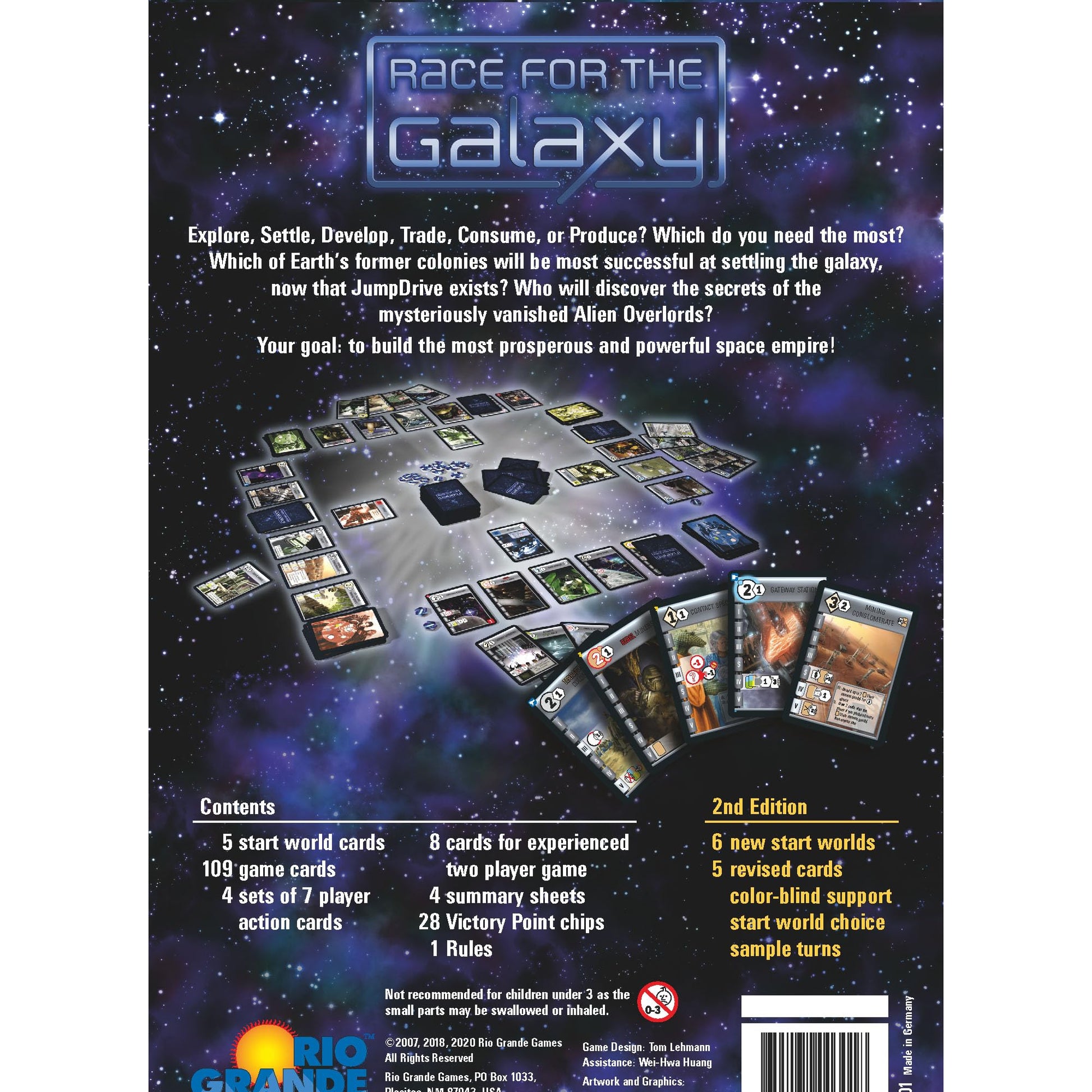 Rio Grande Games Race for the Galaxy Board Game for 2-4 Players, Ages 12+